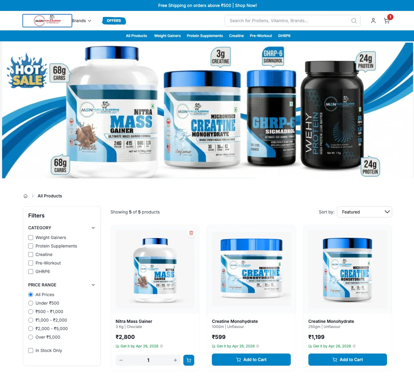 Muscle Blessing storefront