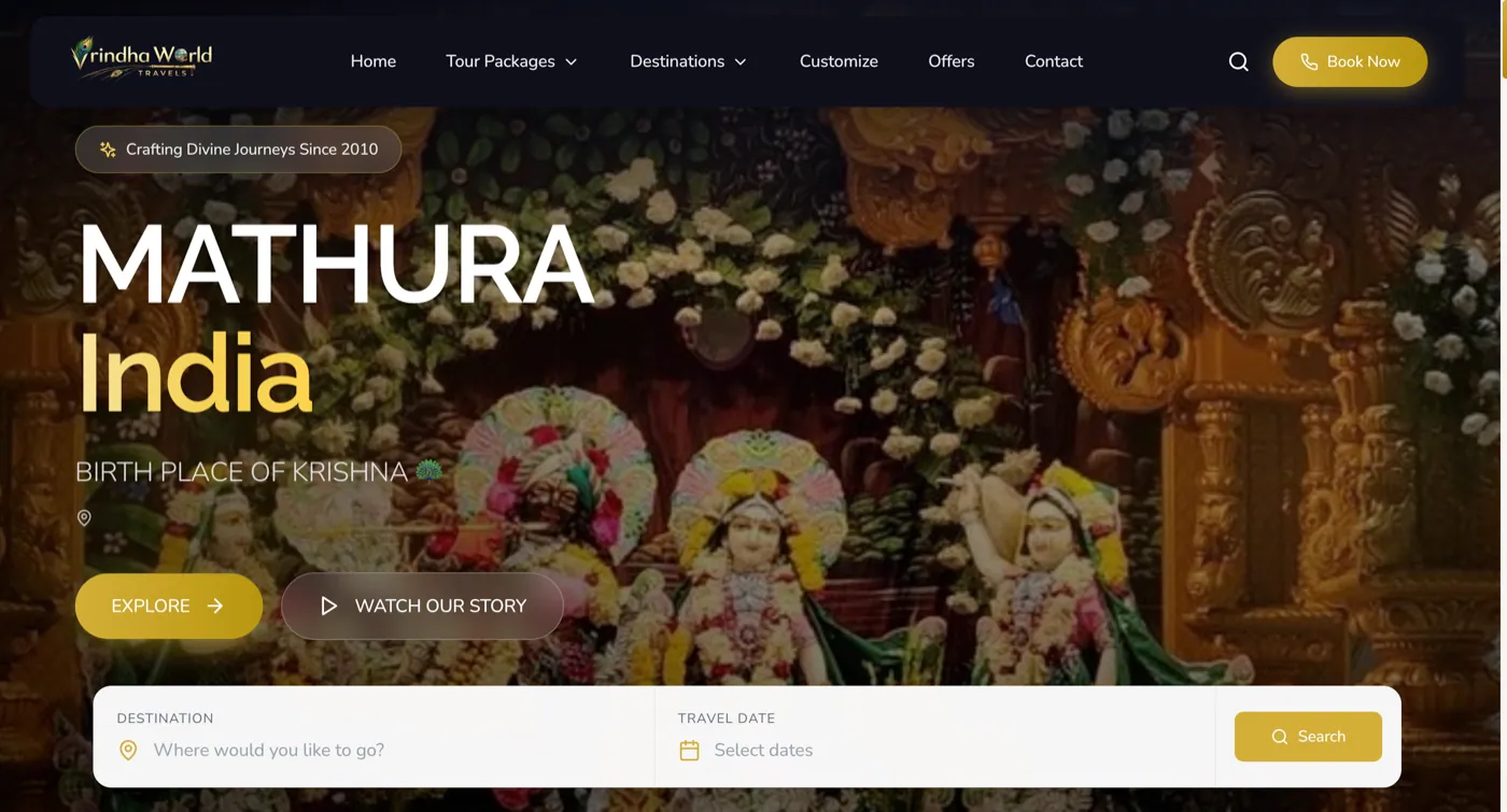 Vrindha World home page